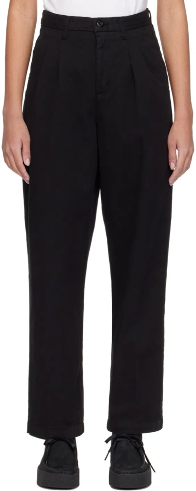 Carhartt Black Cara Trousers In Black Garment Dyed