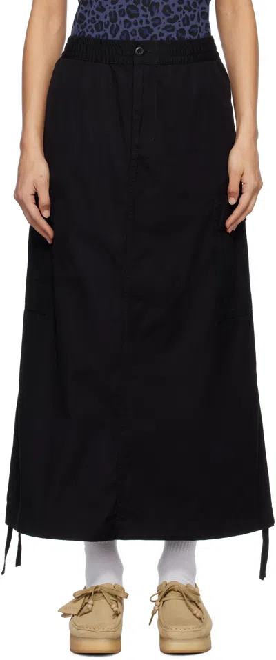 Carhartt Black Cargo Long Midi Skirt