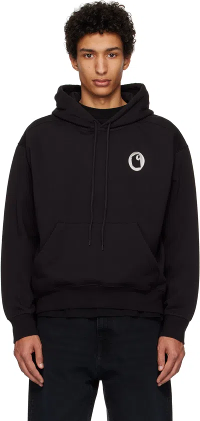 Carhartt Black Charm Link Hoodie In 0m406 Black / Silver