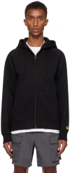 Carhartt Wip Hooded Chase Jacket In 00fxx Black / Gold