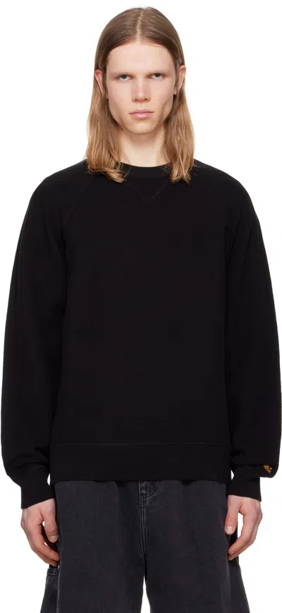 Carhartt Black Chase Sweater In 00fxx Black / Gold