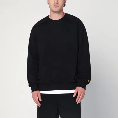 Carhartt Black Chase Sweatshirt In Cotton Blend