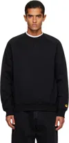 Carhartt Black Chase Sweatshirt In Pattern