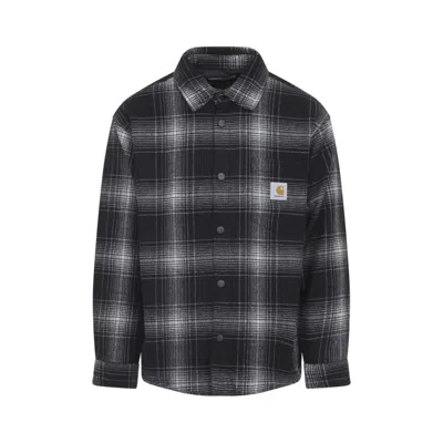 Carhartt Brennan Checkered Wool Blend Shirt In Black