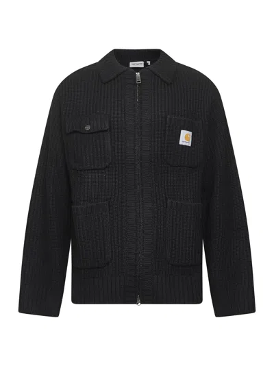 CARHARTT BLACK CHORE KNIT JACKET