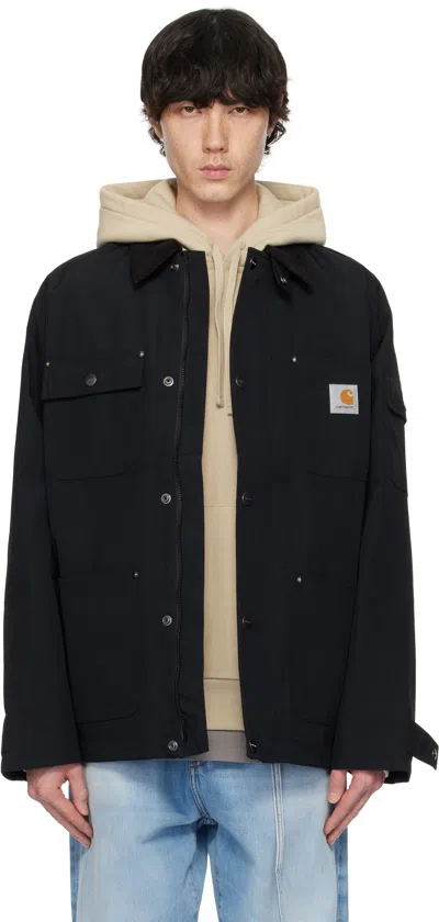 Carhartt Black Clapton Jacket In 00exx Black / Black