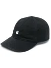Carhartt Black Cotton Baseball Cap With Logo In Black