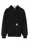 Carhartt Black Cotton Blend Active Sweat Jacket In Black