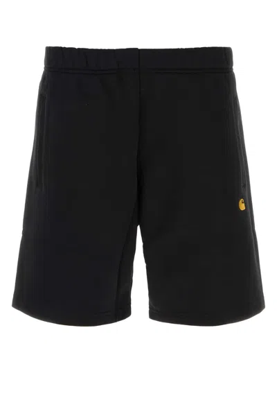 Carhartt Sweat Shorts Chase Flee In Black