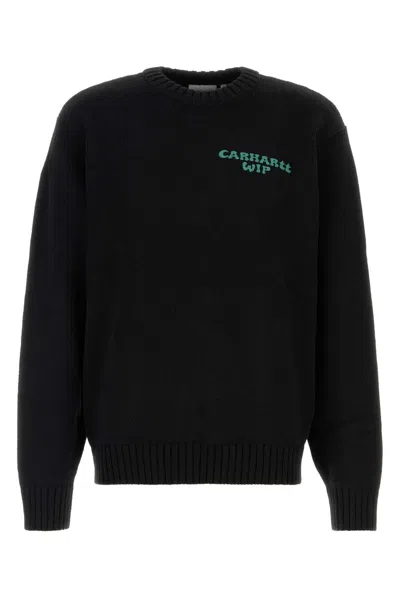 CARHARTT BLACK COTTON BLEND HELIX SWEATER