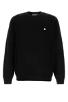 Carhartt Madison Cotton Sweater With Ribbed Cuffs And Hem In Black