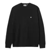 Carhartt Madison Cotton Sweater With Ribbed Cuffs And Hem In Black