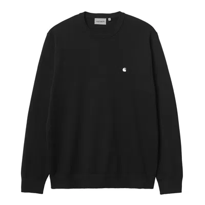 CARHARTT BLACK COTTON MADISON SWEATER