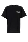 Carhartt Cotton Short Sleeve Script T-shirt In Black