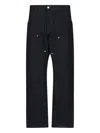 Carhartt Black Cotton Unisex Straight Jeans In Black