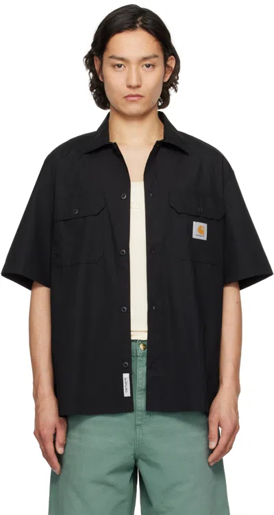 Carhartt Black Craft Short Sleeve Shirt In 89xx Black