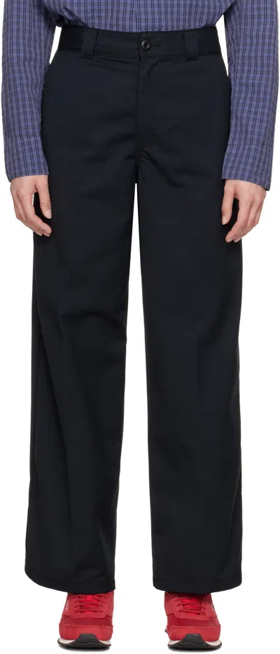 Carhartt Black Craft Trousers In Black Rinsed