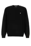 Carhartt Madison Cotton Sweater With Ribbed Cuffs And Hem In Black