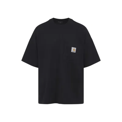 CARHARTT BLACK CREWNECK LOGO T-SHIRT