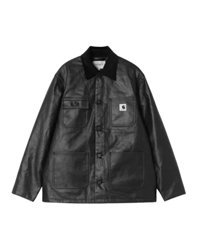 Carhartt Black Dean Michigan Garment-dyed Cotton Canvas Jacket