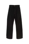 Carhartt Brandon Wide Leg Denim Trousers In Black