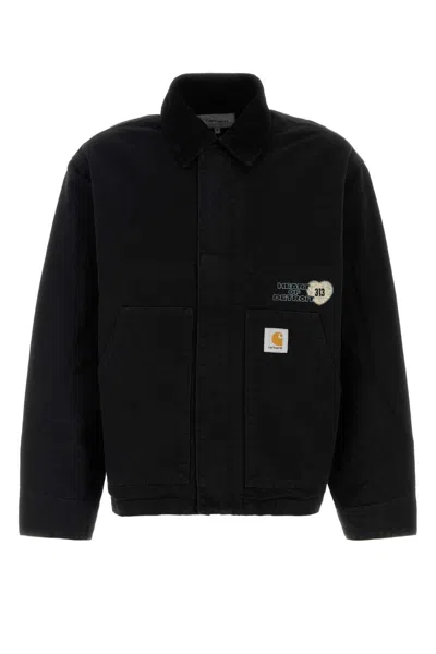 CARHARTT BLACK DENIM OG ARCAN GRAPHIC JACKET