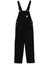 Carhartt Black Denim Overalls With Pocket In Black