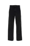 Carhartt Trousers Straight Leg Contrast Stitching In Black