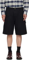 Carhartt Regular Waist Relaxed Fit Single Knee Shorts In 8906 Black