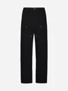 Carhartt Double Knee Straight-leg Cotton-canvas Carpenter Trousers In Black