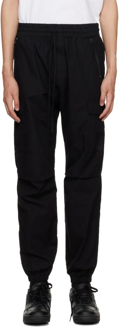 Carhartt Black Drawstring Cargo Pants In 89 Black