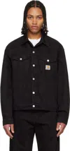 Carhartt Work In Progress Everson Denim Trucker Jacket In Black