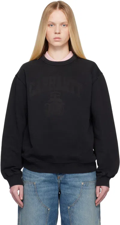 Carhartt Wip Faded Pond Corps Sweat Unisex In Black