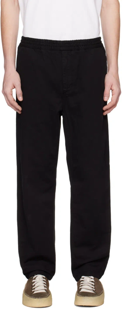 Carhartt Black Flint Trousers In 89gd Black
