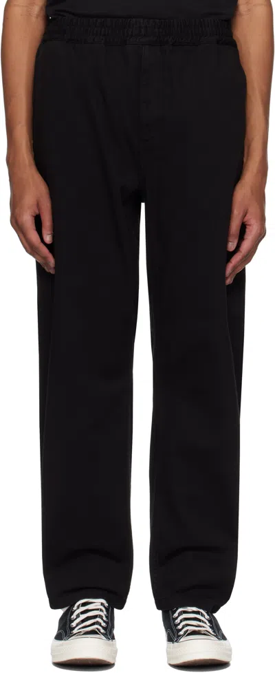 Carhartt Black Flint Trousers In 89gd Black Garment D