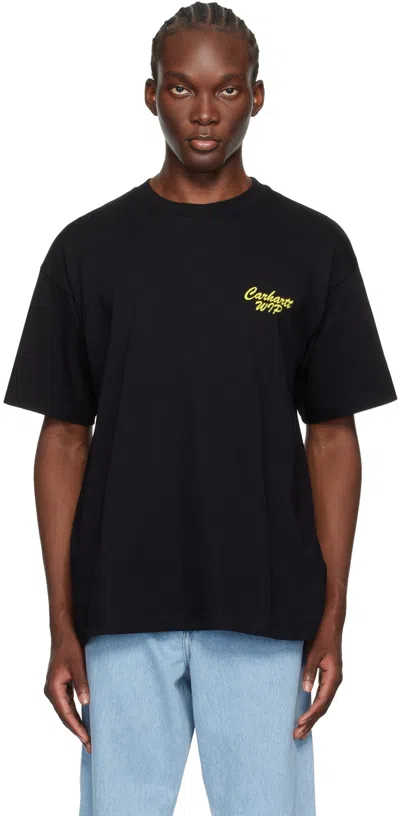 Carhartt Friendship Organic Cotton T-shirt In Black,yellow