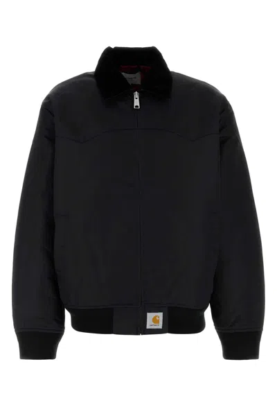 CARHARTT BLACK GREY NYLON SANTA FE ALUMNI JACKET