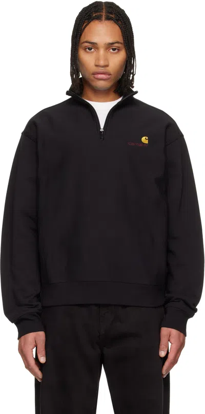 Carhartt Black Half Zip American Script Sweatshirt