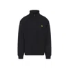 Carhartt American Script Cotton-blend Jersey Half-zip Sweatshirt In Black
