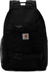 Carhartt Logo-patch Zip-up Backpack In Black