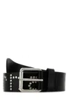 Carhartt Script 4cm Studded Leather Belt In Black