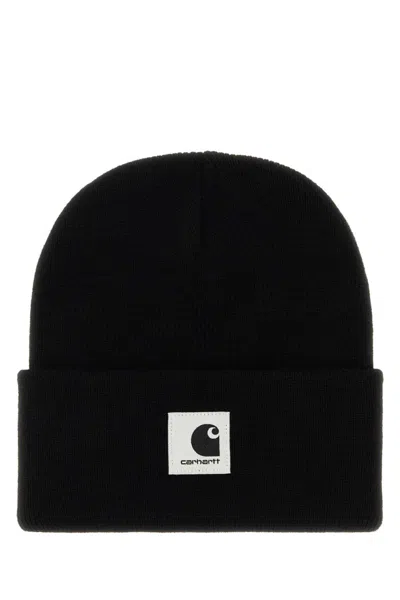 Carhartt Black Logo Beanie Hat
