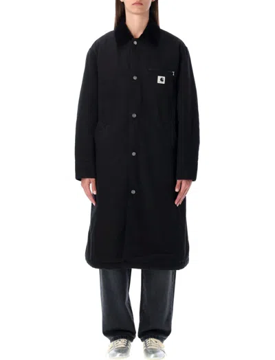 Carhartt Webster Cotton Canvas Utility Jacket In Black