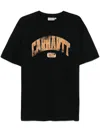 Carhartt Cotton Crew Neck T-shirt With Graphic Print In Black