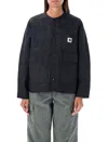 Carhartt Wip Snap Button Jacket In Black