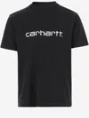 Carhartt Logo-print Crew-neck T-shirt In Black