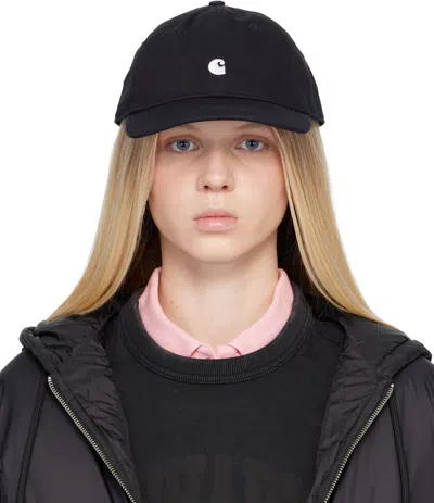 Carhartt Black Madison Logo Cap In Brown