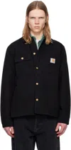 Carhartt Work In Progress Flint Corduroy Button-up Shirt In 00e02 Black / Black