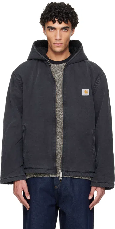 Carhartt Mitch Hooded Zip Jacket In Black