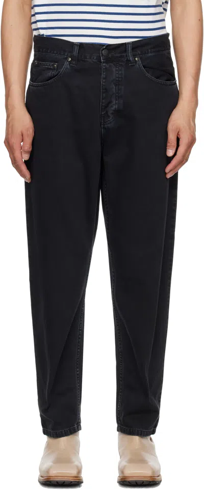 Carhartt Black Newel Trousers In 894j Black